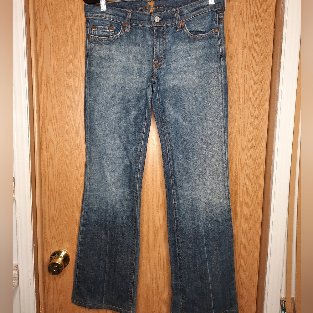 7 For All Mankind Women’s Boot Cut Jeans - Medium Blue Wash